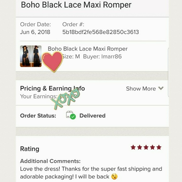 Boho Black Lace Maxi Romper - Picture 8 of 8